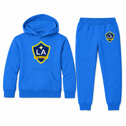 LA Galaxy FC youth hoodie jogger set, Blue, Youth Large ages 10–12