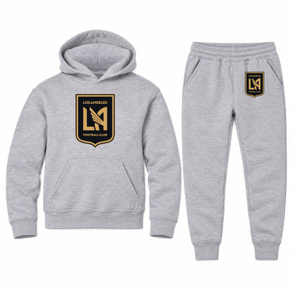 LAFC Los Angeles Football Club youth hoodie jogger set, Sports Grey, Youth Large ages 10–12