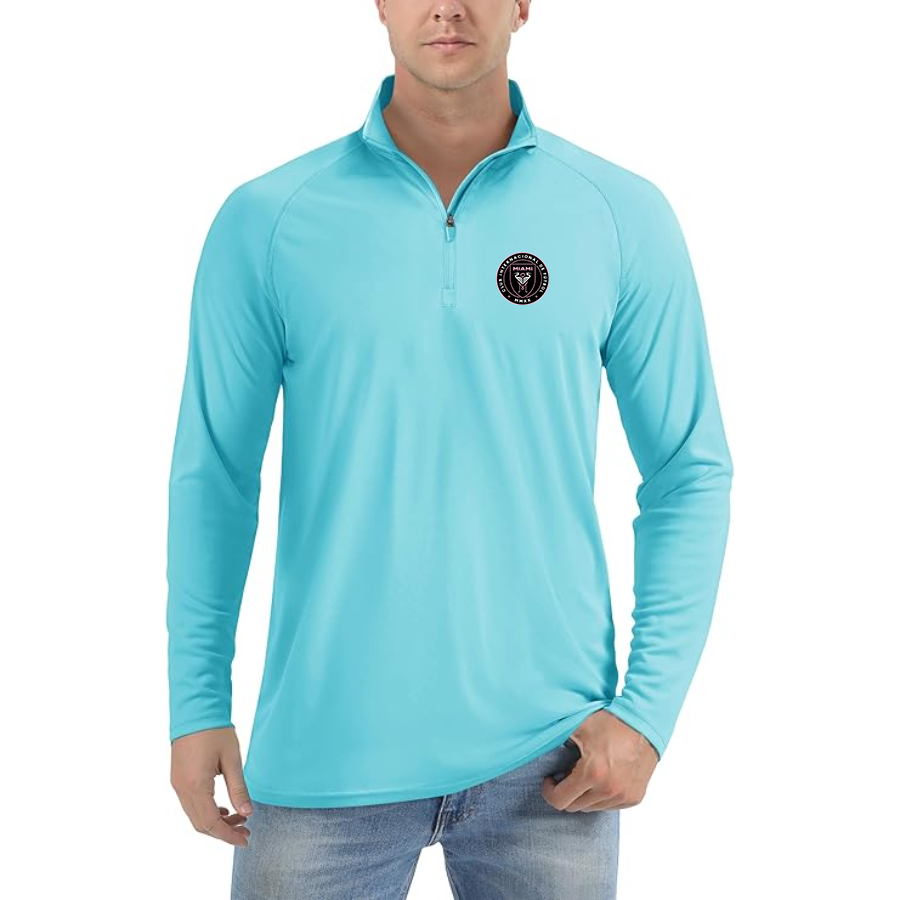 Men’s Inter Miami FC - Lightweight Quarter-Zip Athletic Shirt – Long Sleeve Performance Wear