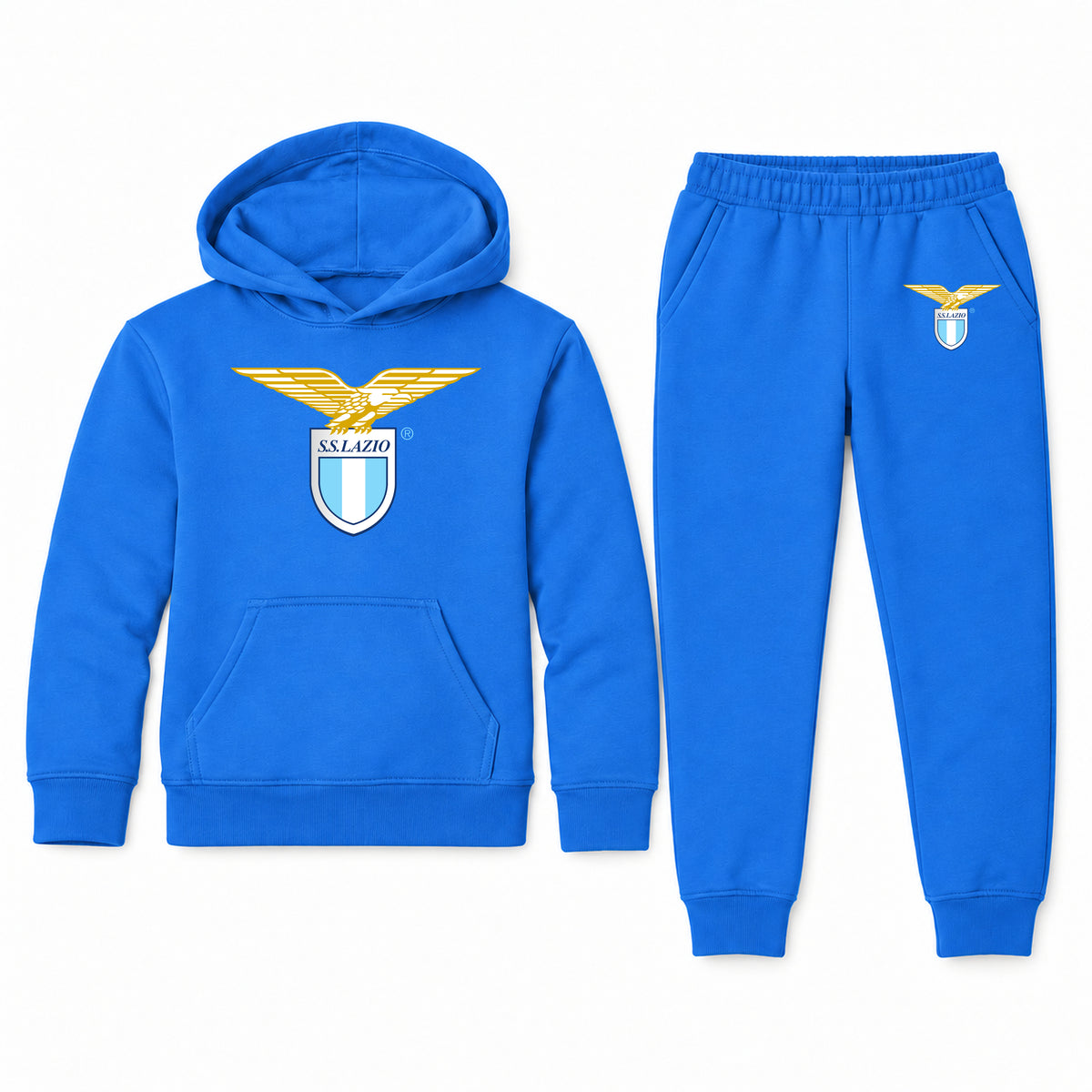 Lazio FC youth hoodie jogger set, Blue, Youth Large ages 10–12