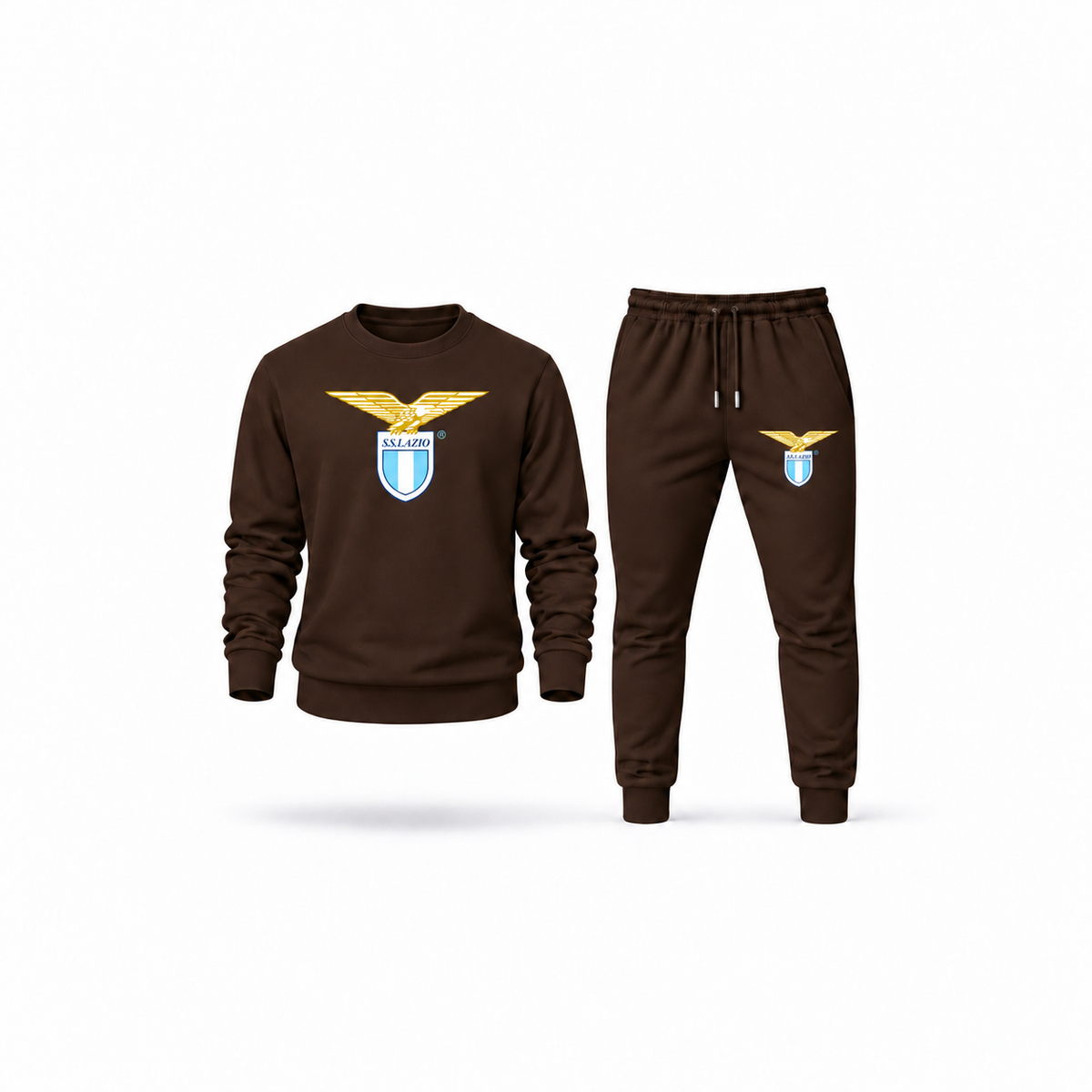Men's Lazio FC Sweatshirt Joggers Set | Color: Brown | Main