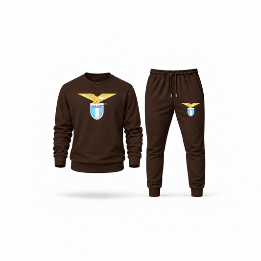 Men's Lazio FC Sweatshirt Joggers Set | Color: Brown | Main