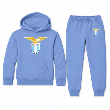 Lazio FC youth hoodie jogger set, Carolina Blue, Youth Large ages 10–12