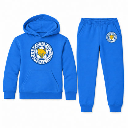 Leicester City FC youth hoodie jogger set, Blue, Youth Large ages 10–12