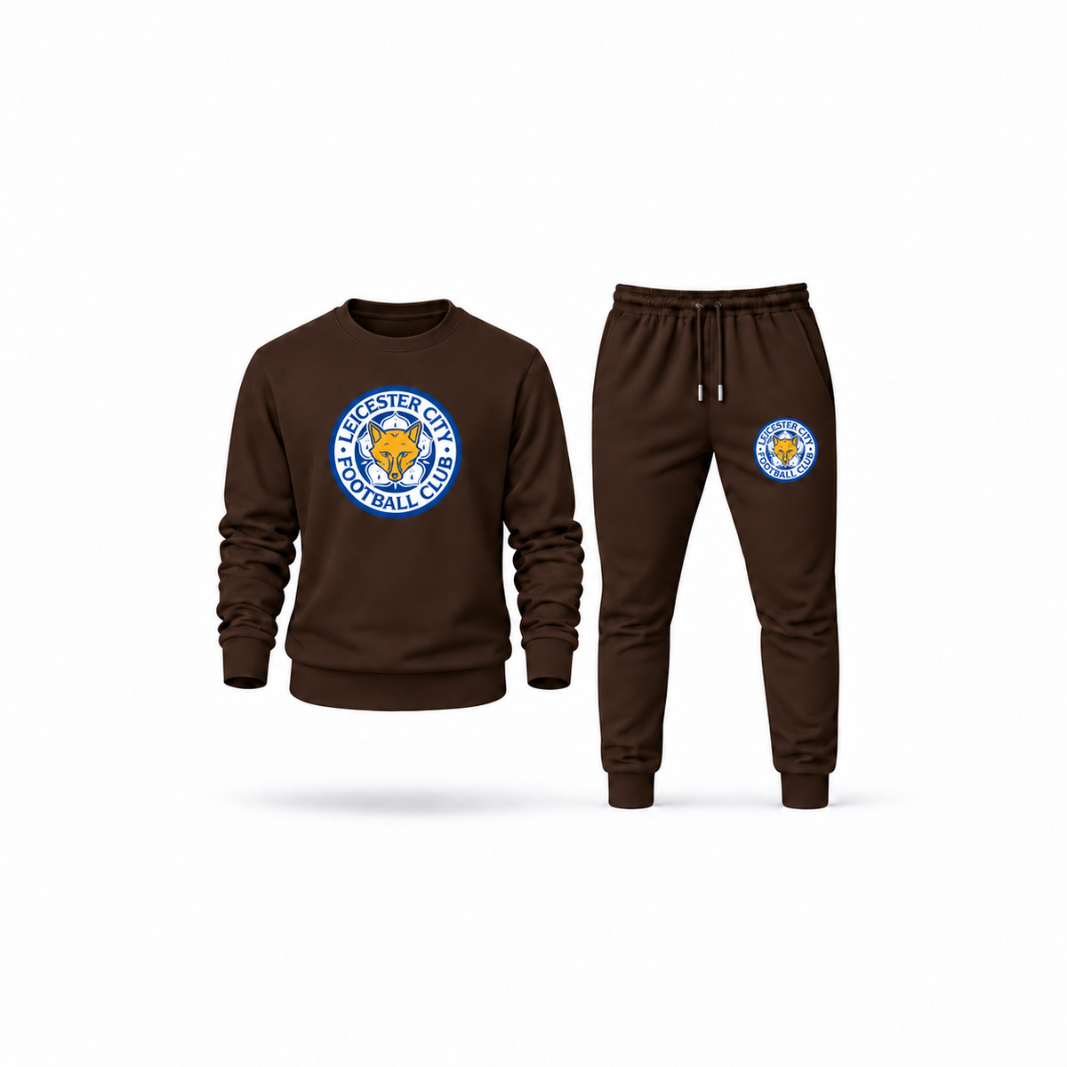 Men's Leicester City FC Sweatshirt Joggers Set | Color: Brown | Main