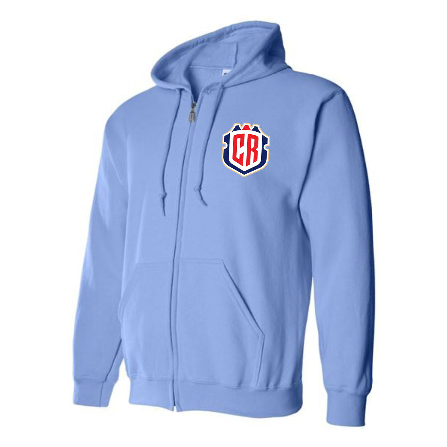 Men's Costa Rica National Soccer Team Zipper Hoodie