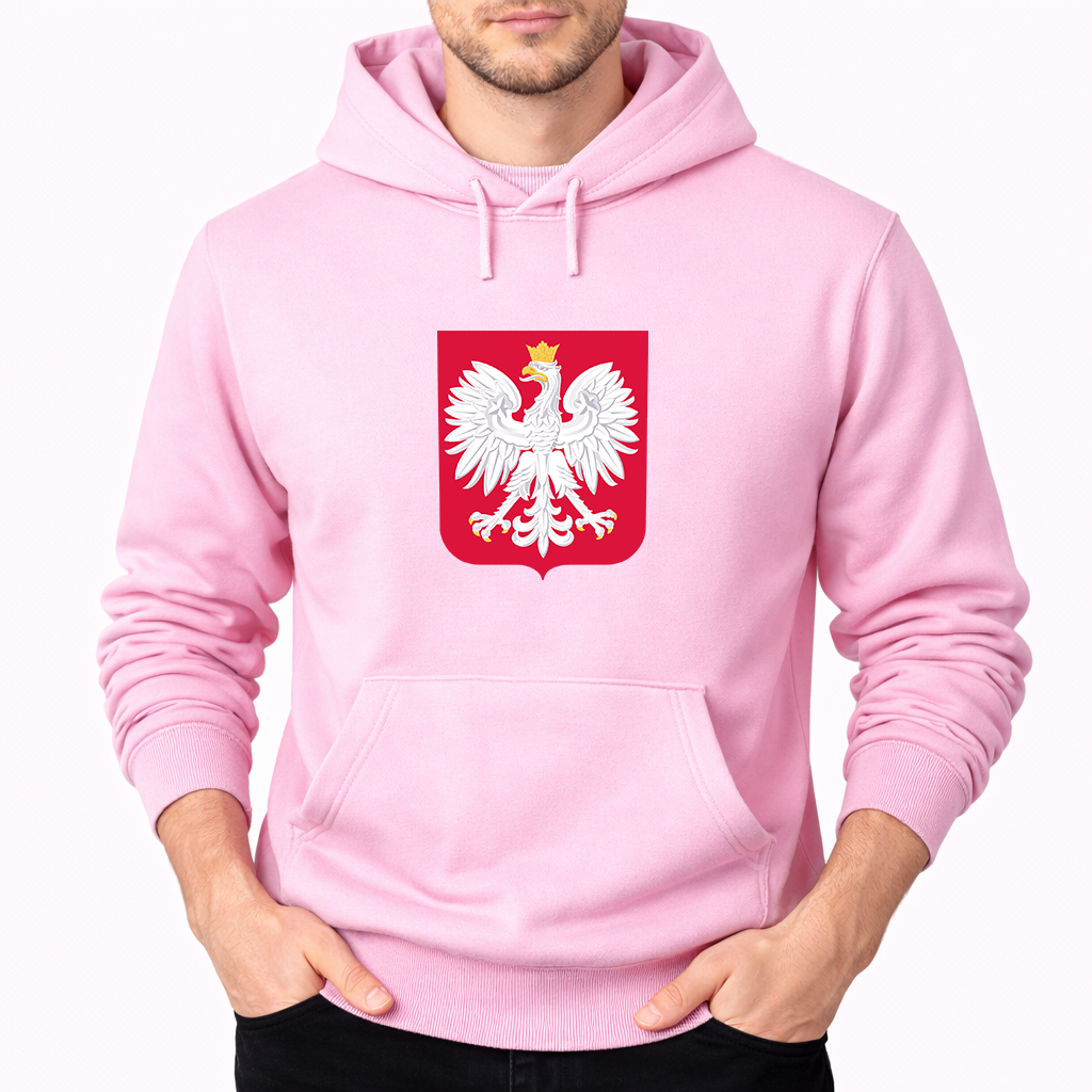 Men's Poland National Soccer Team Pullover Hoodie
