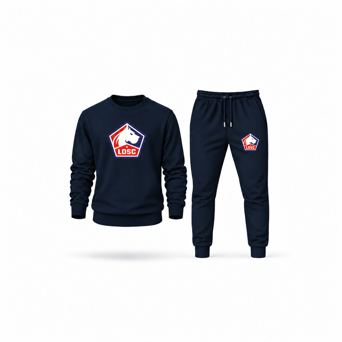 Men's Lille Olympique FC Sweatshirt Joggers Set | Color: Navy | Main