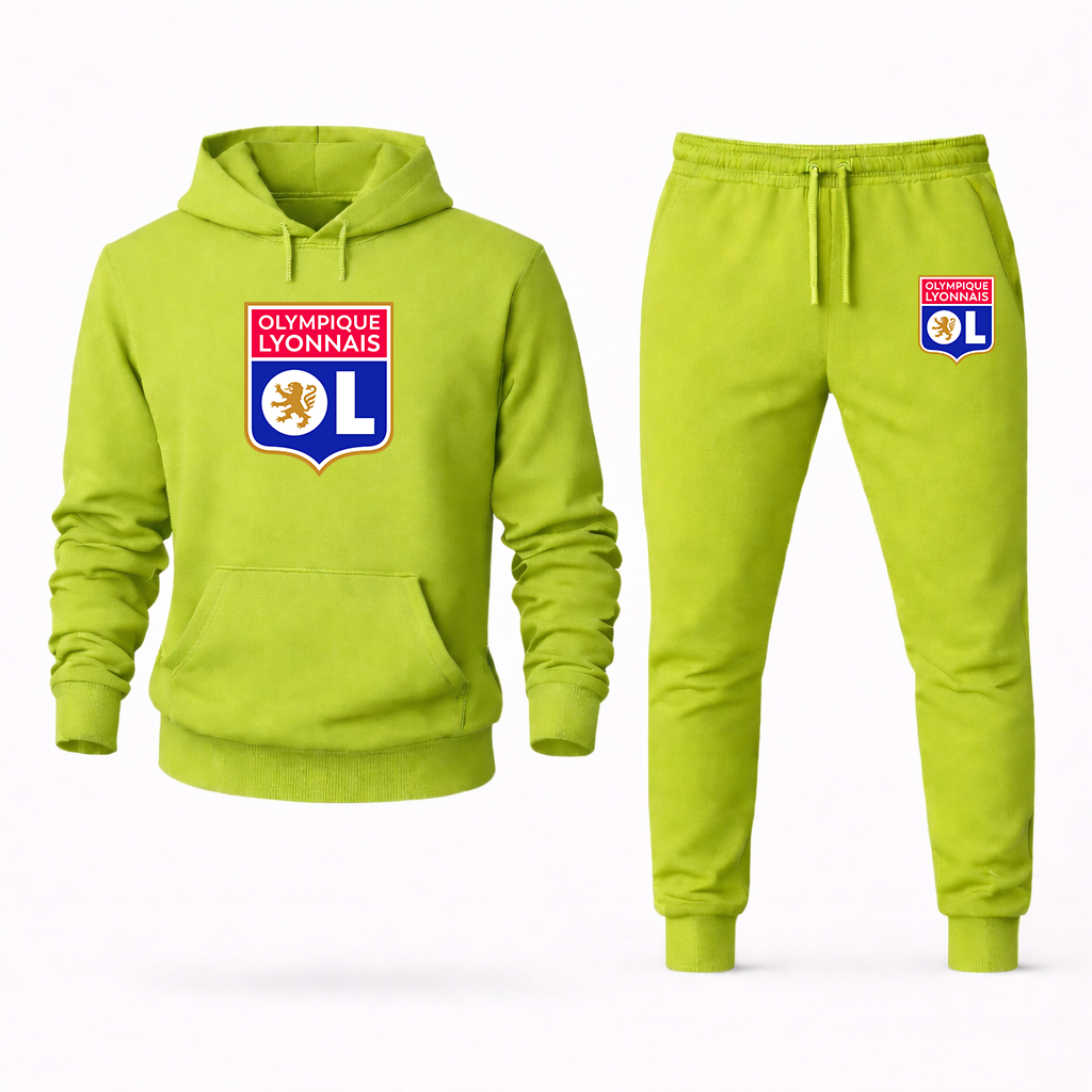 Men's Olympique Lyonnais FC Hoodie Joggers Set