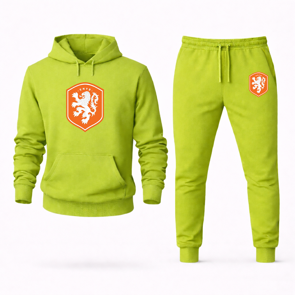 Men's Netherlands National Soccer Team Hoodie Joggers Set