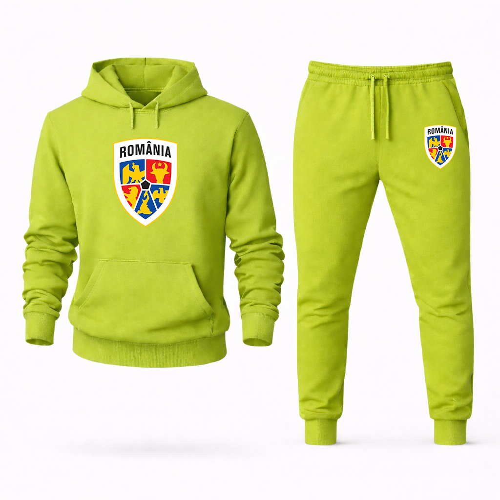 Men's Romania National Soccer Team Hoodie Joggers Set