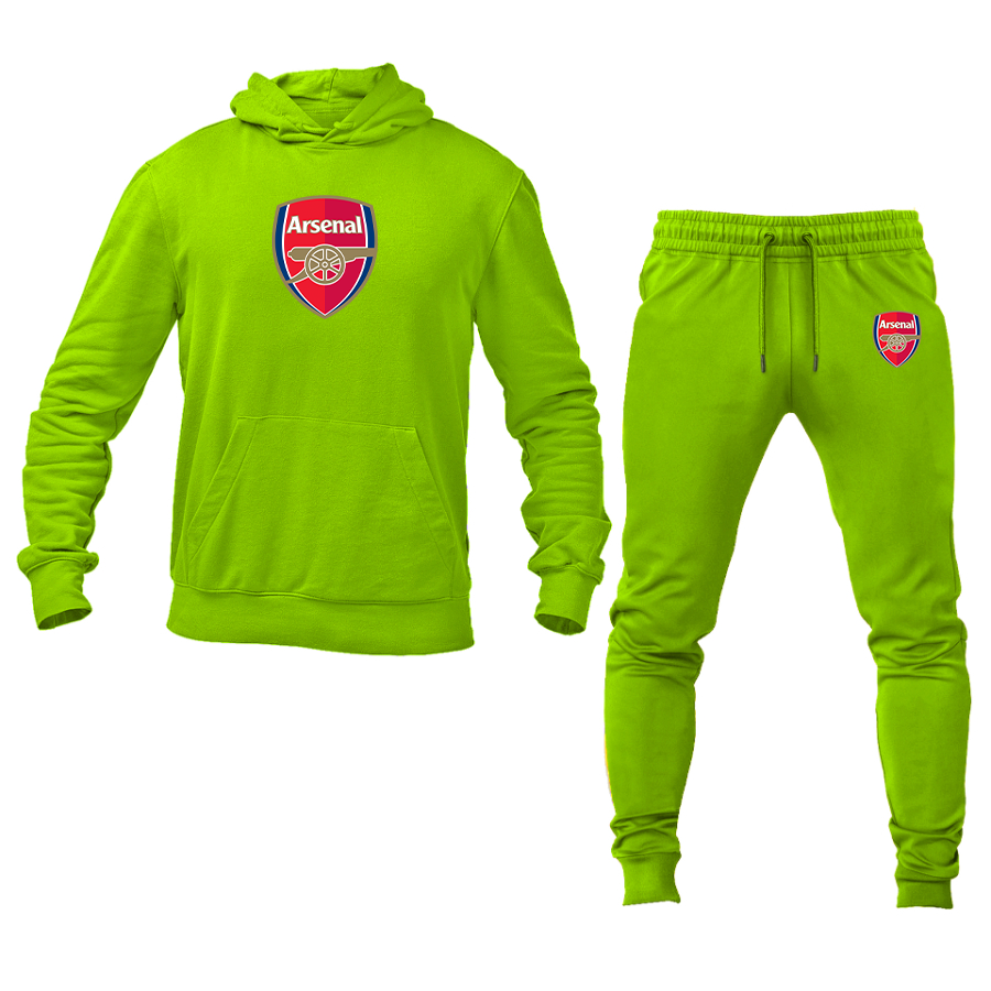 Men's Arsenal Soccer Logo Hoodie Joggers Set