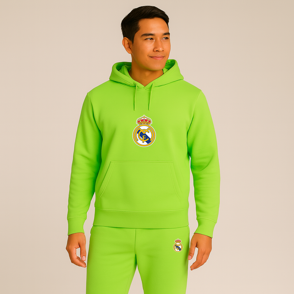 Men’s Real Madrid Soccer Logo Hoodie Joggers Set