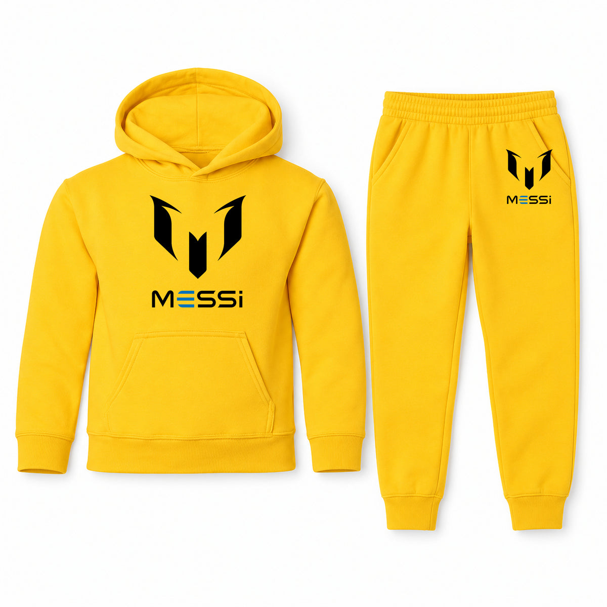 Lionel Messi Air Messi youth hoodie jogger set, Yellow, Youth Large ages 10–12