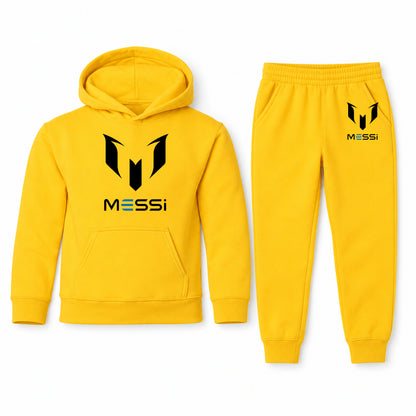 Lionel Messi Air Messi youth hoodie jogger set, Yellow, Youth Large ages 10–12