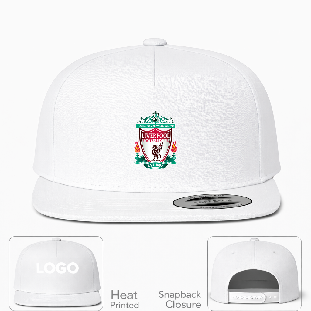 Liverpool FC Est. 1892 Snapback Hat | Color: White | Original artwork on Drive garment