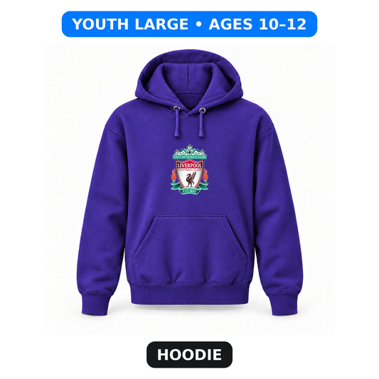 Liverpool Football Club Est.1892 - Youth Large Hoodie (Ages 10–12) | Color: Purple