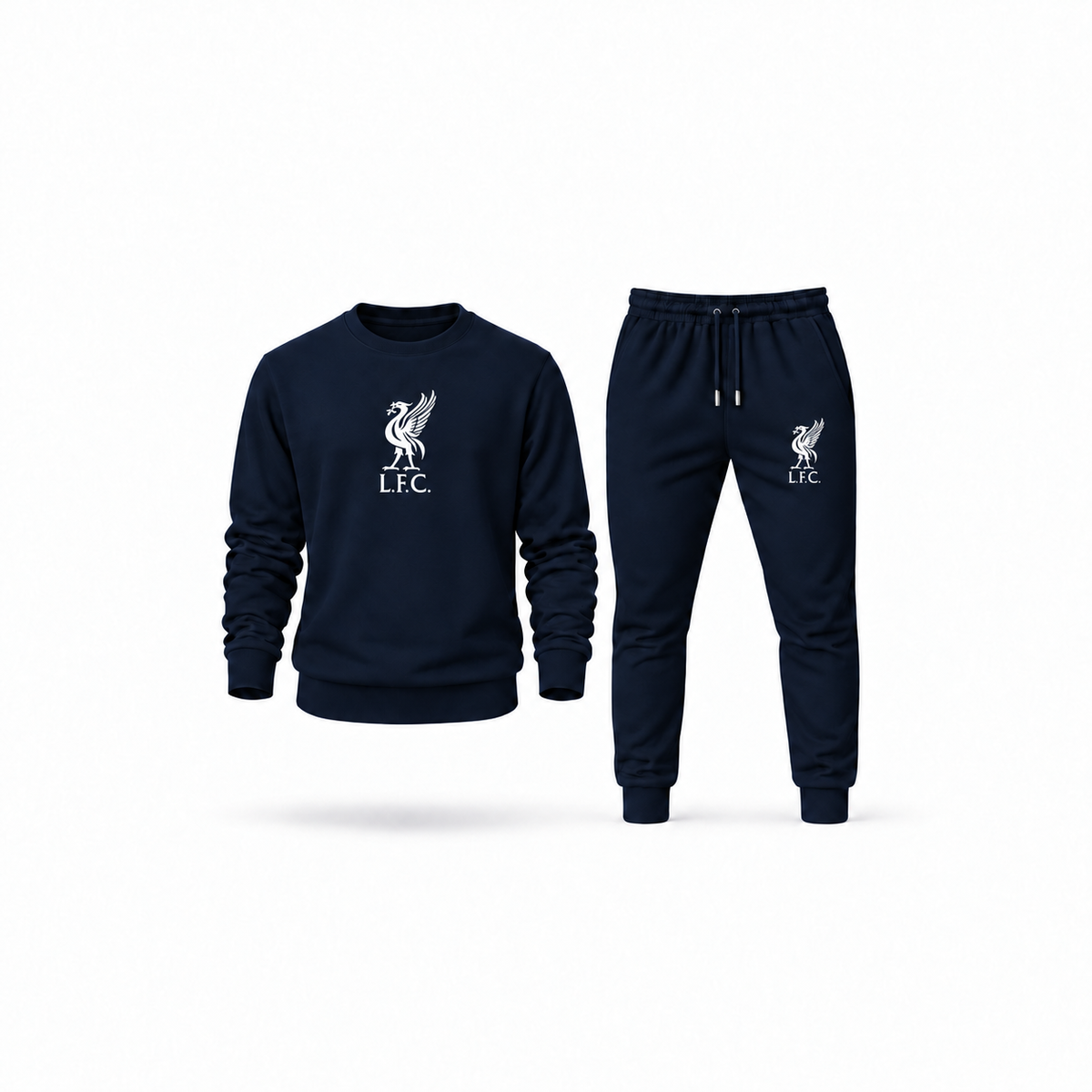 Men's Liverpool L.F.C. Soccer Sweatshirt Joggers Set | Color: Navy | Main