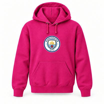 Manchester City Soccer - Youth Large Hoodie (Ages 10–12) | Color: Hot Pink
