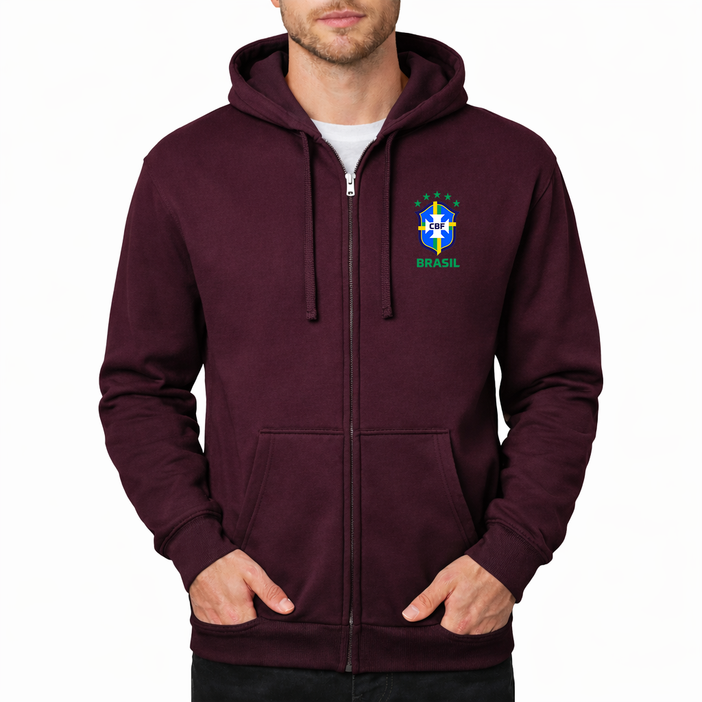 Men's Brasil National Soccer Team Zipper Hoodie
