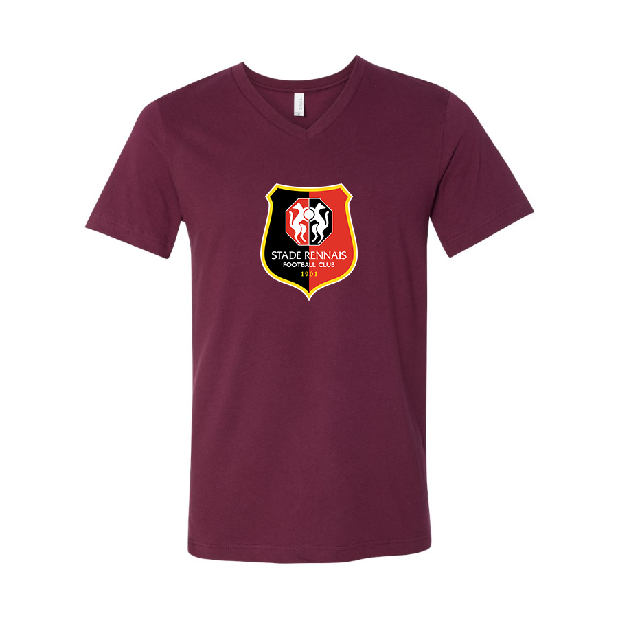 Men’s Stade Rennais FC - BELLA + CANVAS - Jersey V-Neck Tee - 3005