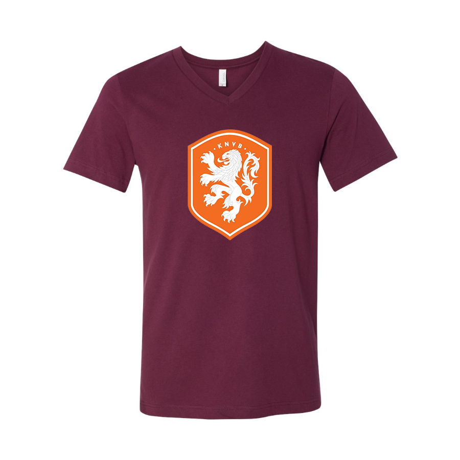 Men’s  Netherlands National Soccer Team  - BELLA + CANVAS - Jersey V-Neck Tee - 3005