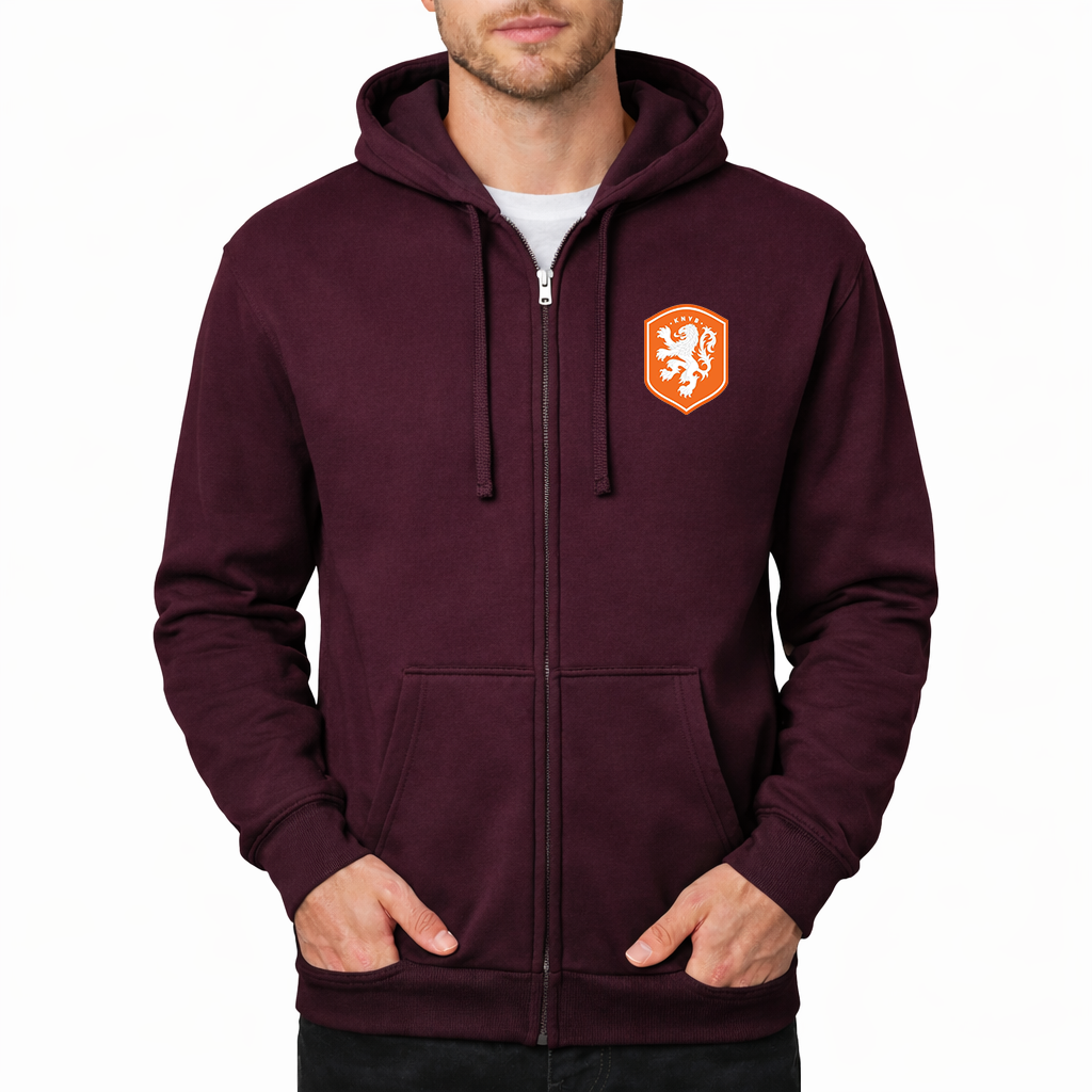 Men's Netherlands National Soccer Team Zipper Hoodie