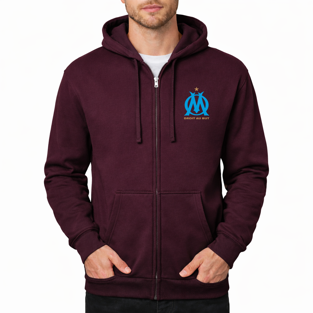 Men's Olympique de Marseille FC Zipper Hoodie