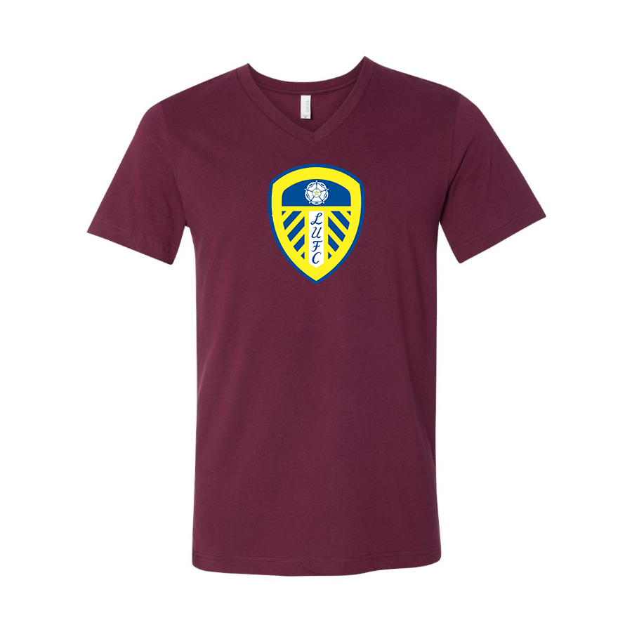 Men’s  Leeds United Football Club- BELLA + CANVAS - Jersey V-Neck Tee - 3005