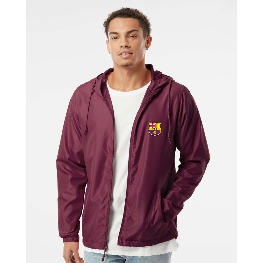 Men’s  F.C. Barcelona Soccer - Independent Trading Co. - Lightweight Windbreaker Full-Zip Jacket - EXP54LWZ