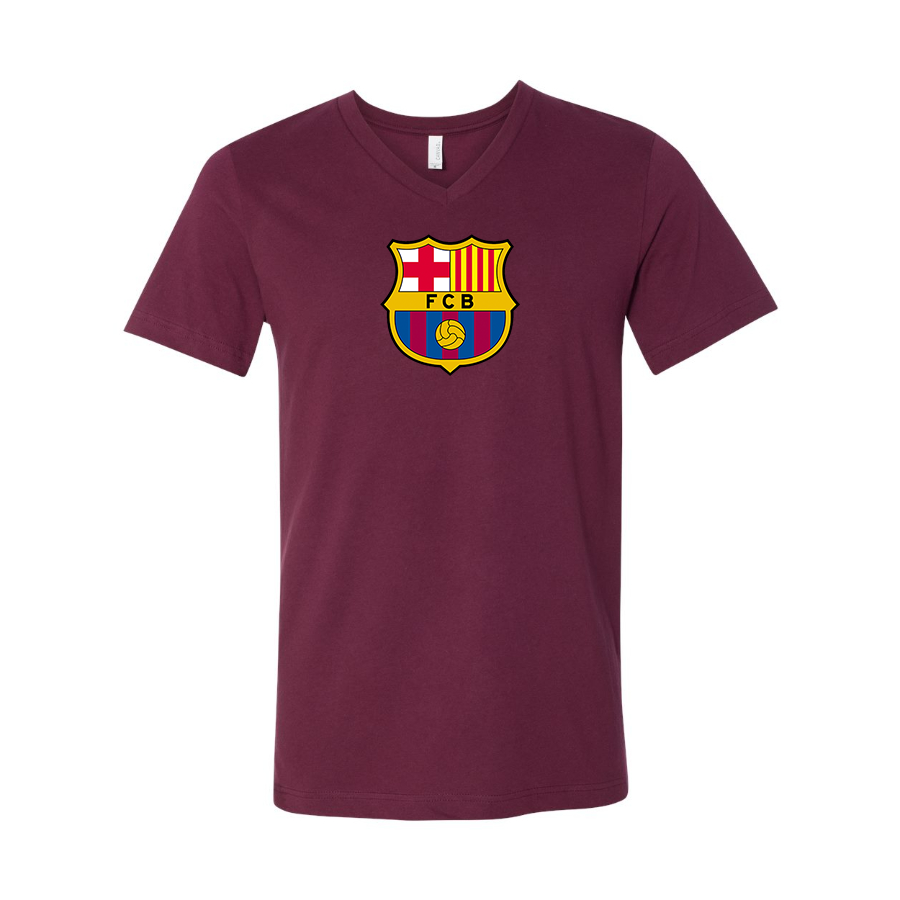 Men’s F.C.  Barcelona Soccer - BELLA + CANVAS - Jersey V-Neck Tee - 3005