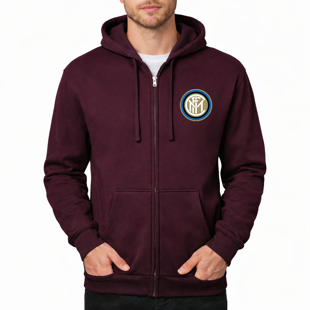 Men's Inter Milan Soccer Zipper Hoodie