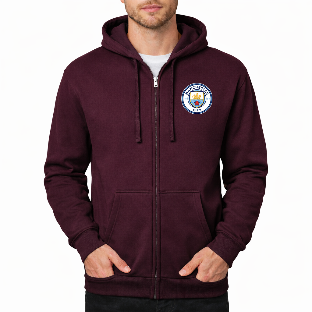 Men's Manchester City Soccer Zipper Hoodie