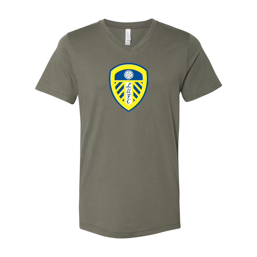 Men’s  Leeds United Football Club- BELLA + CANVAS - Jersey V-Neck Tee - 3005