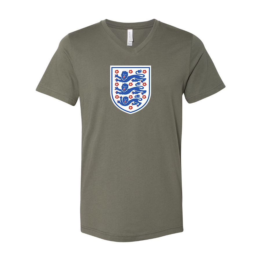 Men’s England National Football Team - BELLA + CANVAS - Jersey V-Neck Tee - 3005