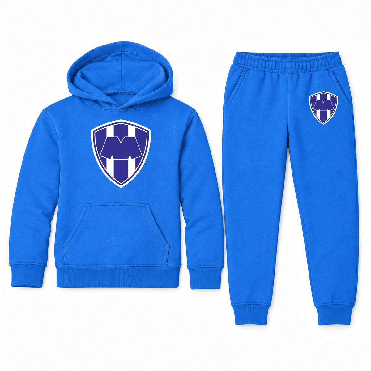 Monterrey FC youth hoodie jogger set, Blue, Youth Large ages 10–12