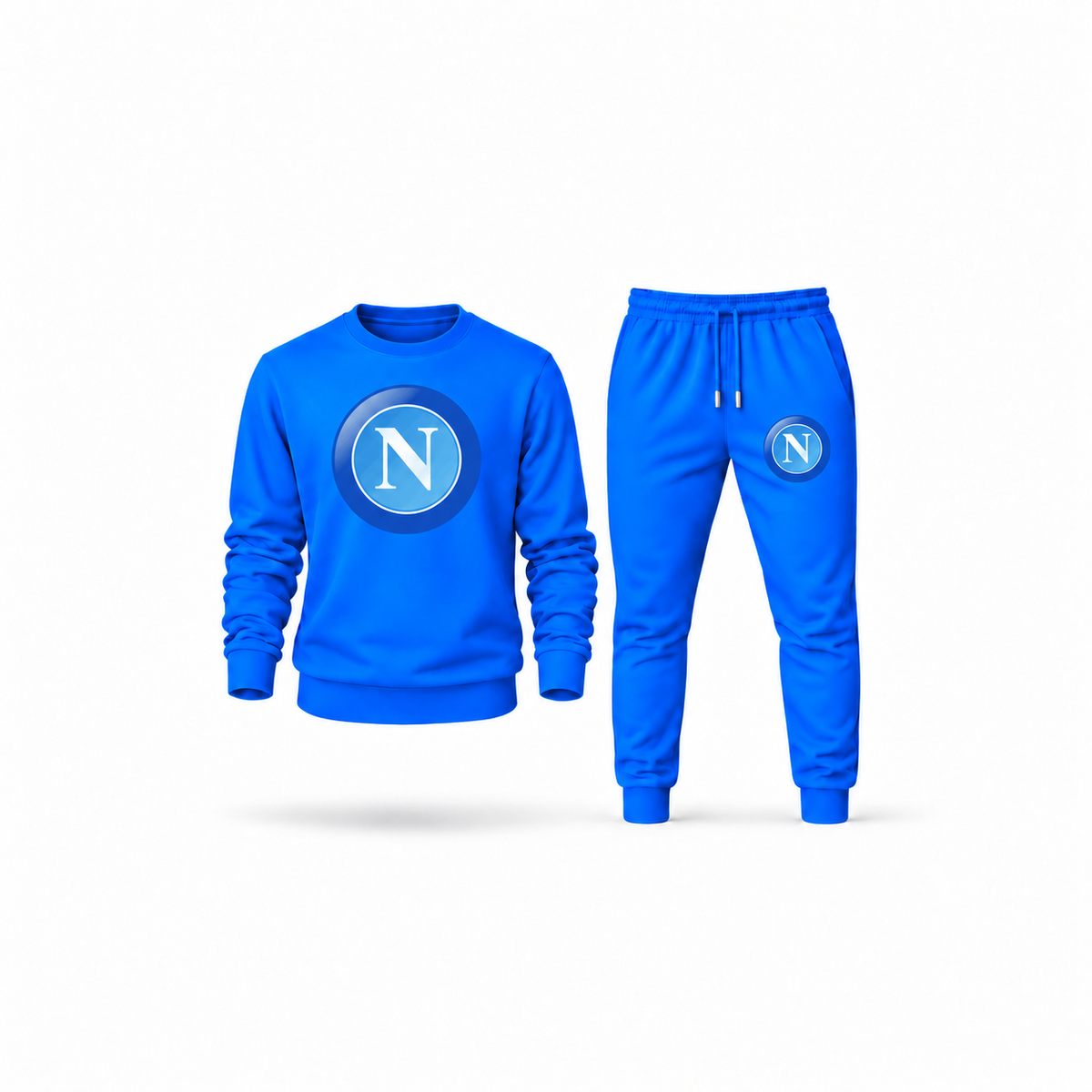 Men's Napoli FC Sweatshirt Joggers Set | Color: Azure | Main