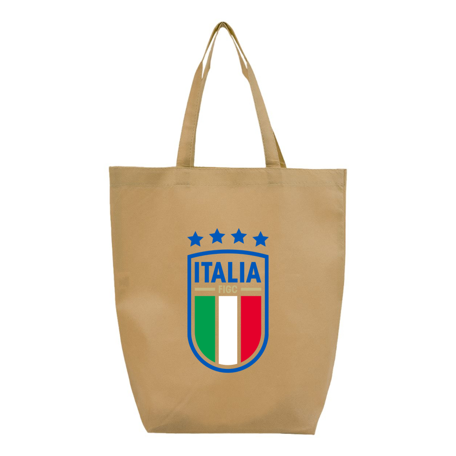 Italy National Soccer Team (Blue) (White) - Q-Tees - Non-Woven Gusset Bottom Tote - Q1251