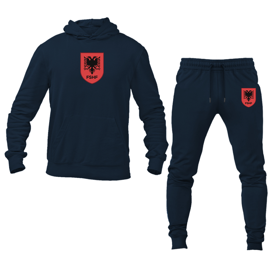 Men's Albania National Soccer Team Hoodie Joggers Set