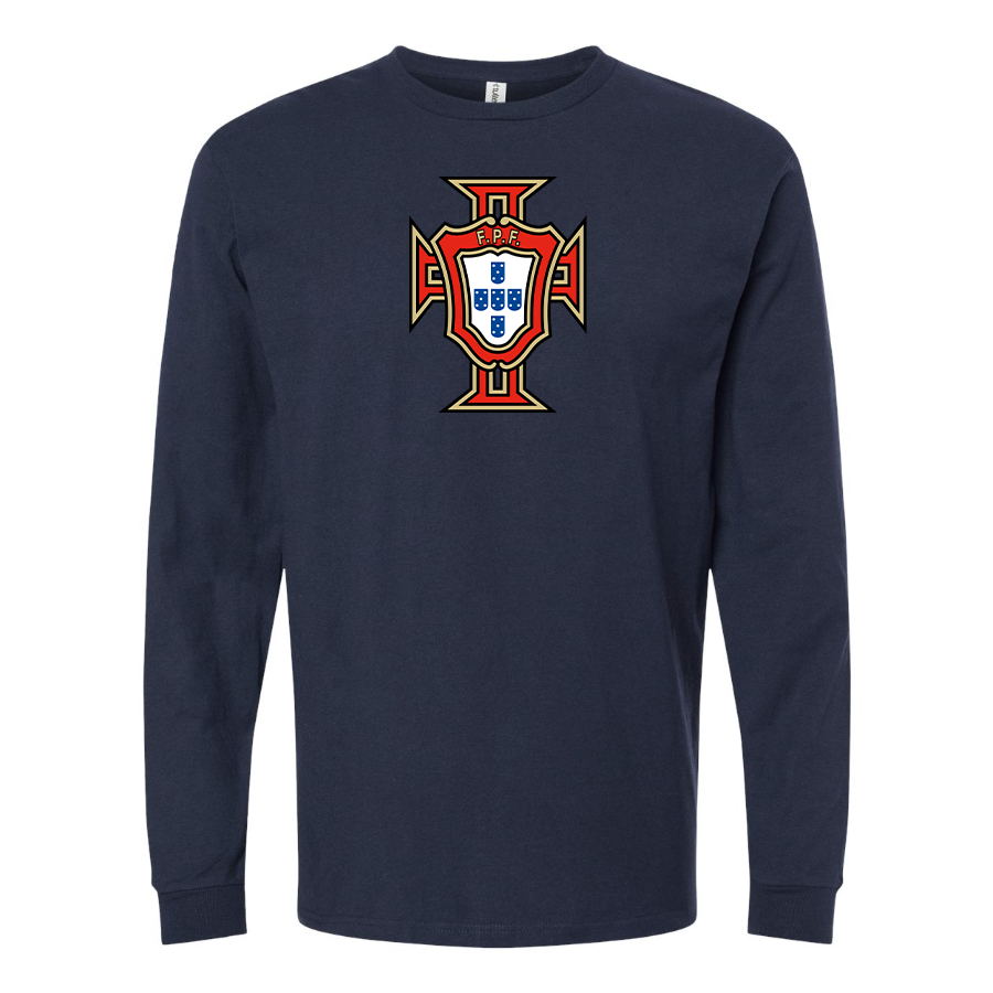 Youth Kids Portugal National Soccer Team Long Sleeve T-Shirt