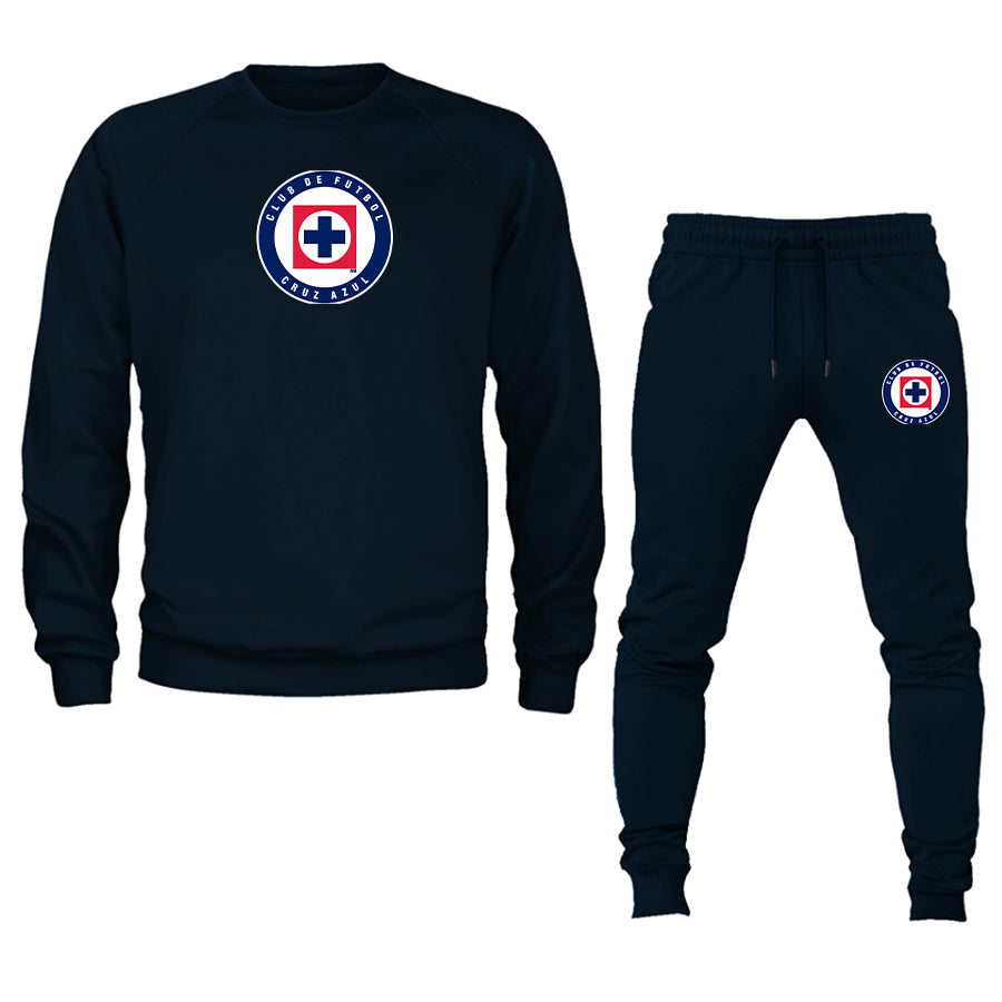 Men's Cruz Azul Football Club Crewneck Sweatshirt Joggers Suit