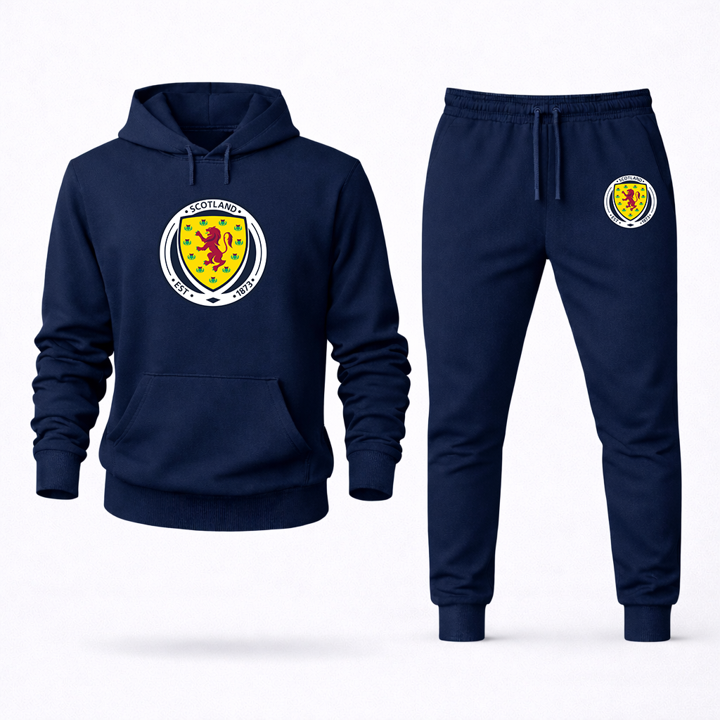 Men's Scotland National Soccer Team Hoodie Joggers Set