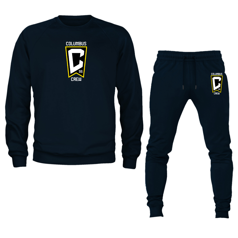 Men's Columbus Crew FC Crewneck Sweatshirt Joggers Suit