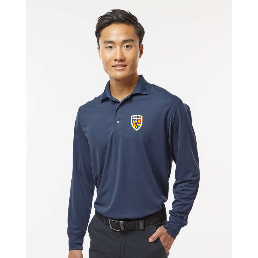 Men's  Romania National Soccer Team - Paragon - Prescott Long Sleeve Polo - 110