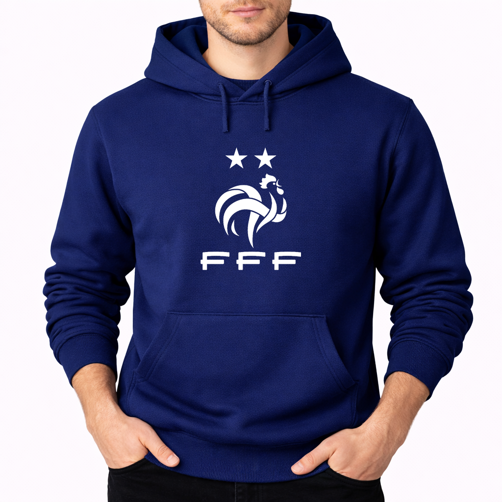 Men's France Soccer Pullover Hoodie