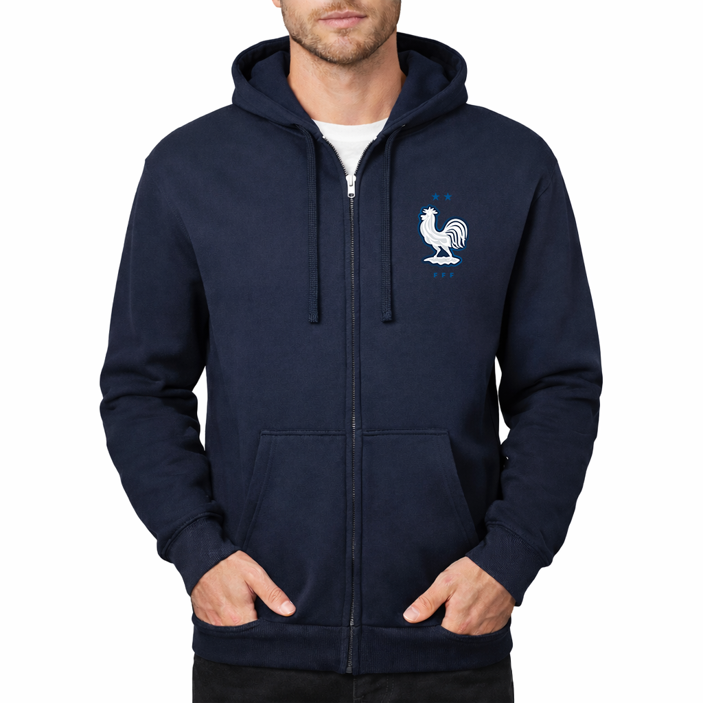 Men's France National Soccer Team Zipper Hoodie