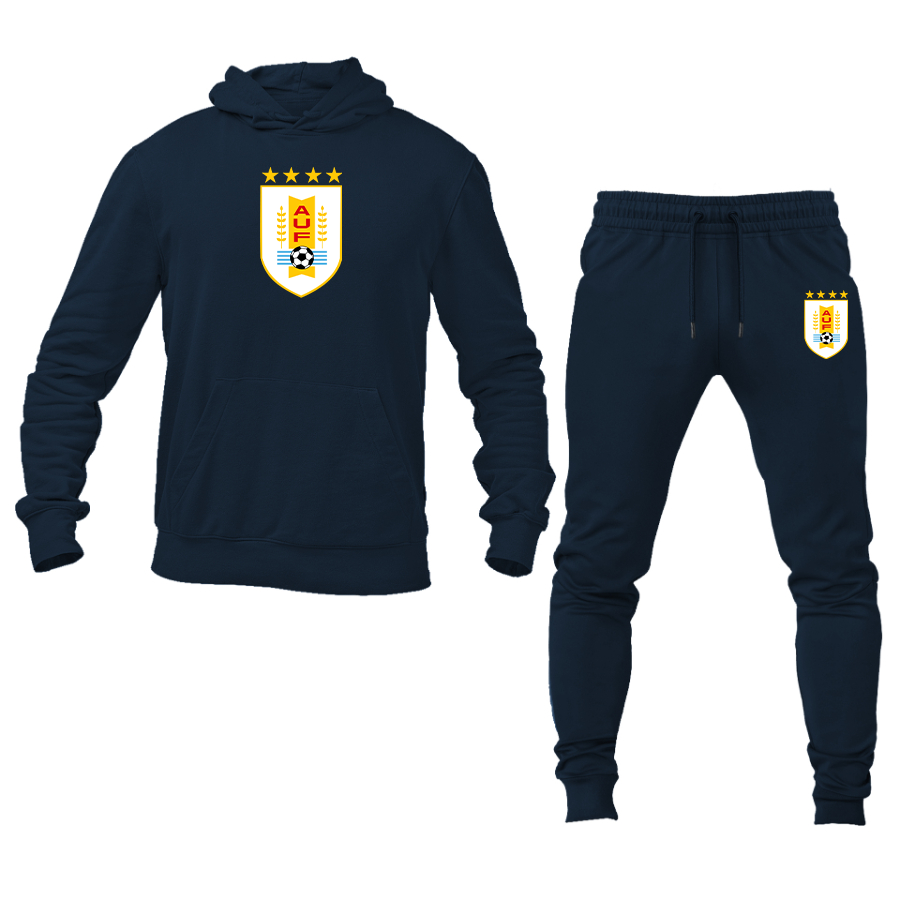 Men's Uruguay National Soccer Team Hoodie Joggers Set