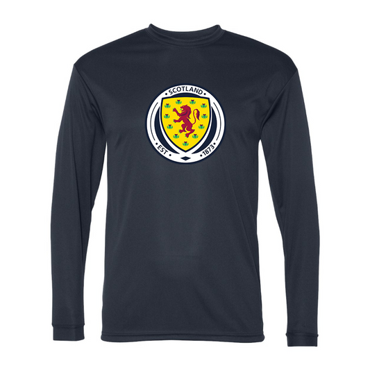 Men’s Scotland National Soccer Team Performance Long Sleeve T-Shirt