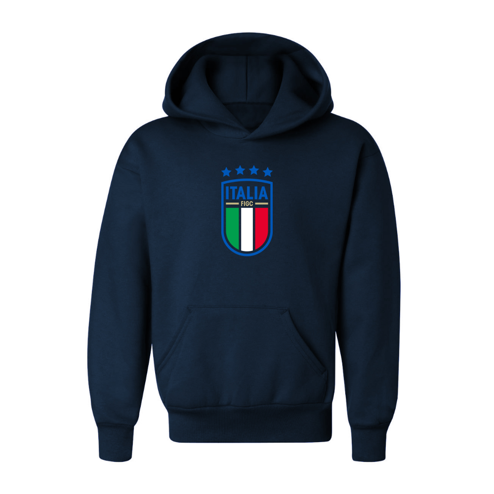 Youth Kids Italy National Soccer Pullover Hoodie