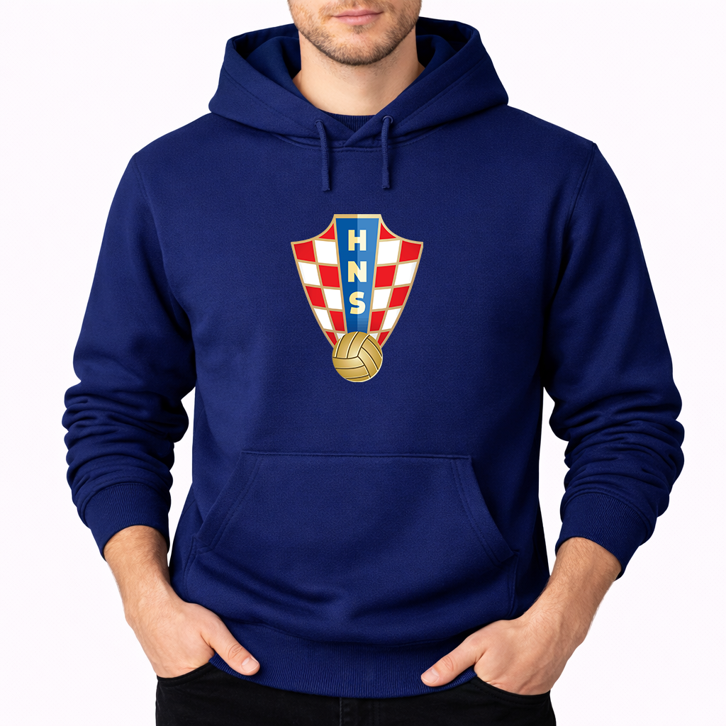 Men's Croatia National Soccer Team Pullover Hoodie